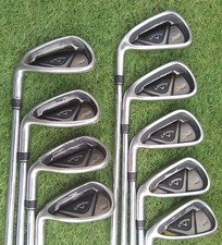LEFT HANDED Callaway X2 Hot Irons 4-SW+AW Uniflex Steel Shafts Callaway Grips