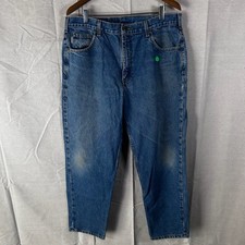 Carhartt B17DST Relaxed Fit Denim Jeans Mens 38x30 Medium Wash Blue Workwear