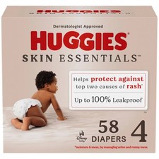 Huggies Skin Essentials Luxury Diapers   Size 4 Count 58ct