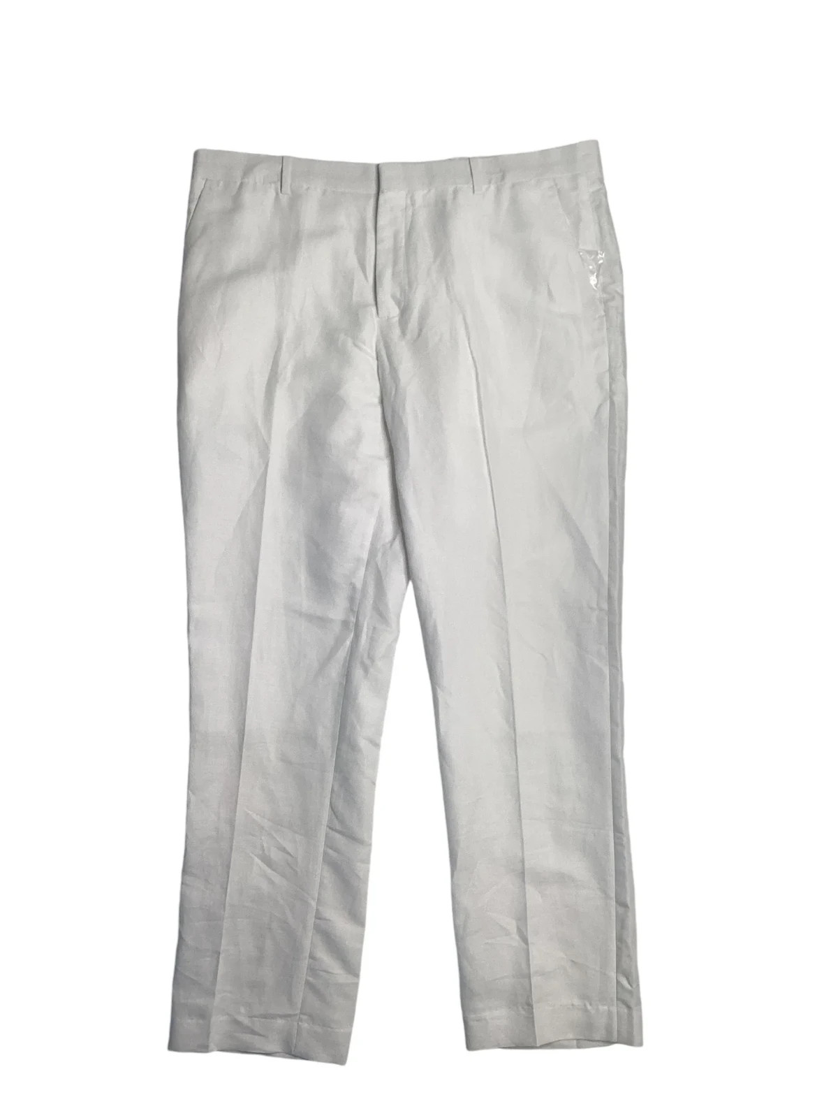 Perry Ellis Mens Linen Straight Fit Suit Dress Pants Bright White 32X32 9690₽