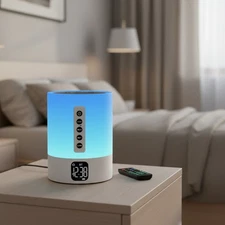 Color Changing Touch Bedside Lamp & White Noise Machine - Perfect Gift for Teens