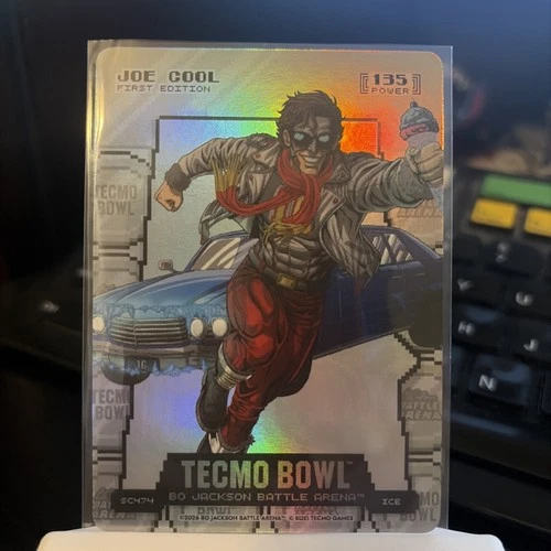 Bo Jackson Battle Arena Techmo Bowl 1st Edition Joe Cool ICE Silver Coin flip