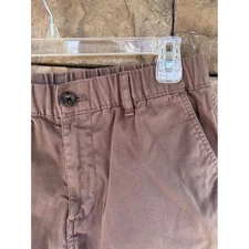 Mens medium 7inBrown Chino Shorts Elastic Waist Casual Everyday Size Unspecified