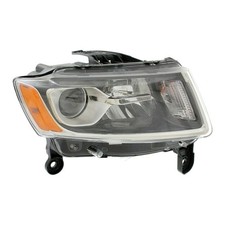 Headlight for Jeep Grand Cherokee 14-16 Right Black Housing with Bulb