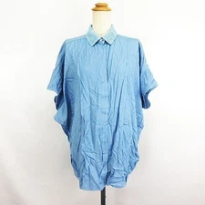 Atsuro Tayama Oversized Short Sleeve Blouse with Hidden Buttons EUR 36/US 4