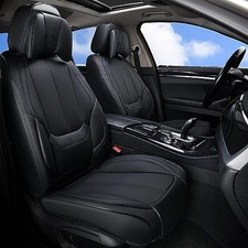 Car Seat Covers 5 Pieces, Full Set Universal Seat Covers FullSet Black Pillow 