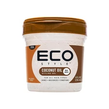 Eco Style Coconut Oil Styling Gel - Adds Luster and Moisturizes Hair 8 oz