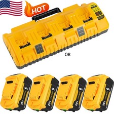 2/4Pack 6.0Ah Battery W/ DCB104/DCB102 Charger For DEWALT 20V DCB205 DCB206 NEW