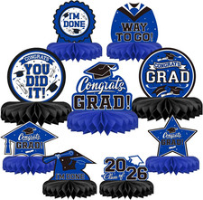 9PCS Graduation Party Decorations Class of 2026 Congrats Grad Table Centerpiece