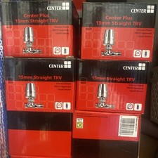 6 x Center 15mm Straight TRV Thermostatic Radiator Valve  CHROME