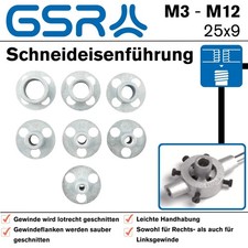GSR Schneideisenf&uuml;hrung passend f&uuml;r Schneideisen 25x9, M3 - M12 versch. Gr&ouml;&szlig;en