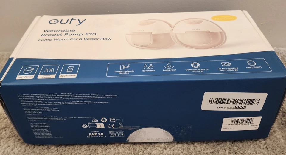 Extractor de leche portátil con calefacción Eufy E20 3 niveles de calor ~ usado Foto 2 de 4
