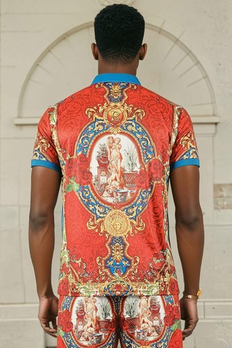 Polo barroco floral ángel de Medusa Barabas para hombre 2PSP07 - Imagen 2 de 7