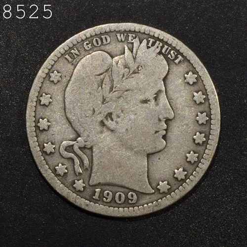 1909 Barber Quarter "VG+" *Free S/H After 1st Item*