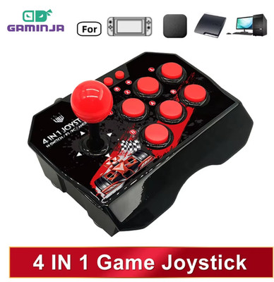 GAMINJA 4 in 1 Game Joystick 3M USB Turbo Arcade Controller Switch PS3 PC Androi