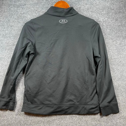 Under Armour Full Zip Windbreaker Youth Large Black Loose Fit Activewear - Picture 8 of 9