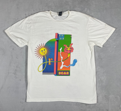 #ad Grizzly Bear Tour T Shirt Men M Ivory 2025 Band Graphic Dates NY LA SF $24.88