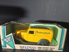 ERTL 1932 Ford Panel Delivery Truck Bank MONTGOMERY WARD 5 Diecast Yellow 2110