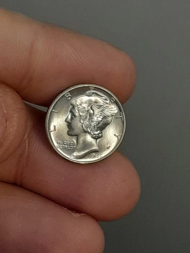 1945- S Mercury Silver Dime BU #1