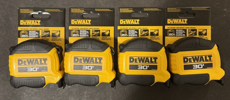 ( Lot of 4 ) DEWALT Atomic Compact Series 30 Ft. Tape Measure (DWHT38130S)