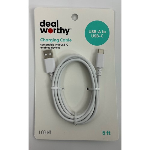 Deal Worthy USB-A to USB-C Charging Cable Cord 5ft for Mobile Phones - Picture 2 of 3