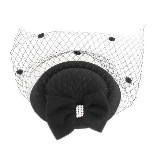Charming Fascinator Hats Hair Accessories Headwear Bowknot Mesh