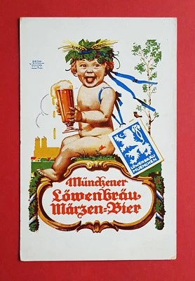 Reklame AK MÜNCHEN Münchener LÖWENBRÄU Märzen-Bier   ( 35201 - Bild 1 von 2