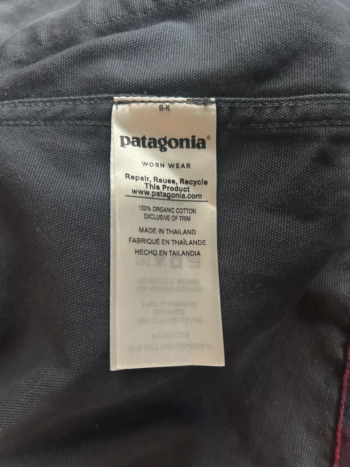 Chaqueta de Algodón PATAGONIA CON Capucha prairie dawn Cremallera y Frente a Presión Pequeña AZUL USADA EN EXCELENTE ESTADO!! Foto 4 de 4