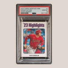PSA 10 2024 Topps Heritage Mini #7 Highlights Shohei Ohtani White Border SP RARE