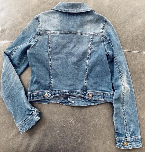 HUDSON Girls Denim Jean Jacket Large 98% Cotton 2% Spandex Stretchy - Picture 6 of 10