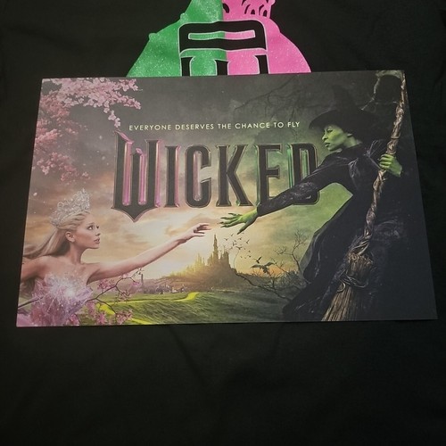 WICKED (2024 film) Promo T-Shirt (S) With 8x12 Promo Poster - Picture 4 of 6