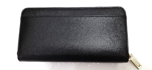 KATE SPADE KK041 black large Kenzie patent saffiano continental wallet-NWT - 第 2/17 張圖片