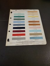1959 DITZLER PPG AUTOMOTIVE FINISHES LINCOLN PAINT CHIP SWATCH SHEET  
