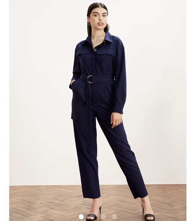 New With Tags, Kitri Size 14 Navy Blue Jule Jumpsuit Boiler Suit