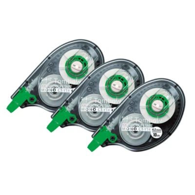 3 x Tombow Korrekturroller CT-YT4 Korrekturmaus Mono Tape 4,2 mm x 10 m