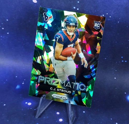 2023 Panini Prizm CJ Stroud Rookie SP Verde Ice Prizm Prizmatic Calcio Texans - Foto 4 di 14