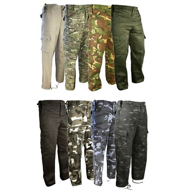 Herren Militär Armee Kampf Cargo Hose Camouflage Tarnhose