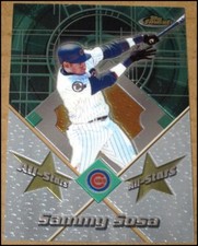 2001 Topps Finest All-Stars Sammy Sosa Insert Card #FAS6 Chicago Cubs NRMT/NRMT