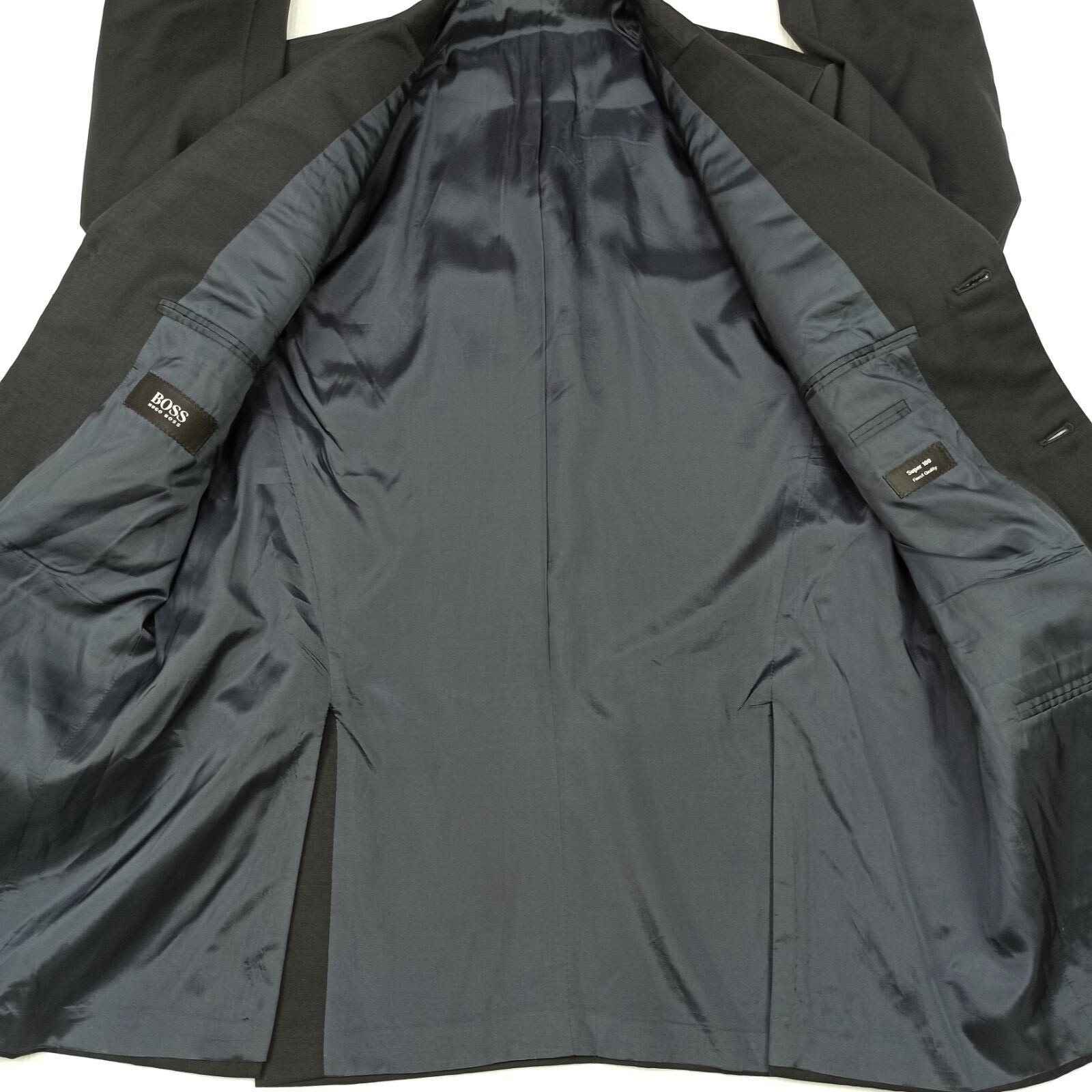 Hugo-Boss Mens Suit Jacket EU-50 UK-40R Black Virgin Wool Blazer Super-100 thumbnail 3