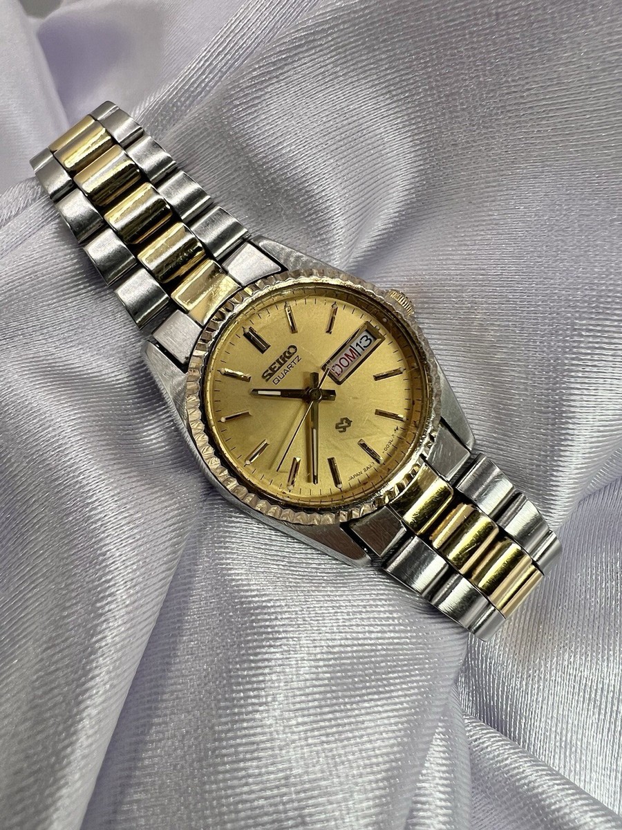 Vintage Seiko Ladies Size Champagne Day-Date President Gold