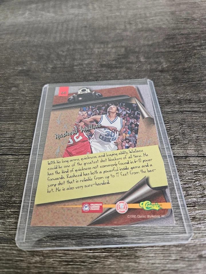 1995 Classic Visions - #68 Rasheed Wallace (RC) - Image 2 of 2