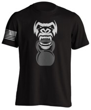 Beast Mode Ape Gorilla Fitness T-Shirt Bodybuilding Kettlebell Training Gym New