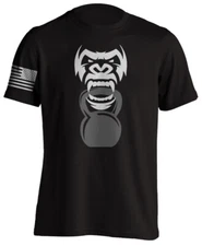 Beast Mode Ape Gorilla Fitness T-Shirt Bodybuilding Kettlebell Training Gym New