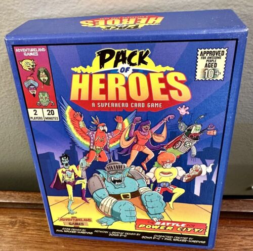 Pack of Heroes: A Superhero Card Game The Battle for Power City Neuf dans sa boîte cartes scellées - Photo 1/3