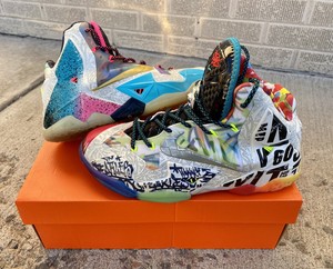 lebron multicolor shoes