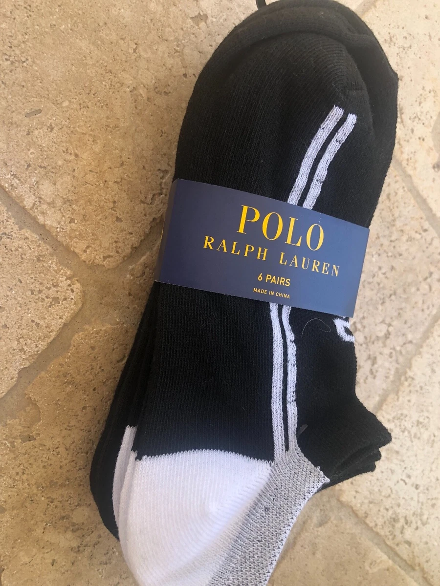 POLO Ralph Lauren womens socks No Show 6 pairs 4-10.5 sock size 9-11