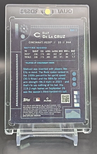 ELLY DE LA CRUZ ROOKIE RAINBOW REFRAKTOR RC KARTE MIT HÜLLE MLB CINCINNATI ROT - Bild 6 von 6
