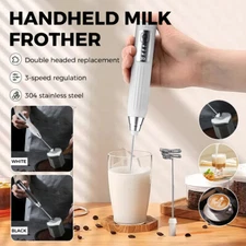 Electric Milk Frother Wand for Coffee Rechargeable Handheld Coffee Foam Mixer