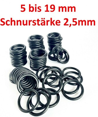 O-Ring 5-19 mm Schnurstärke 2,5 mm NBR 70 Dichtring Dichtungsring Gummiring SEAL