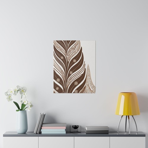 Wall Decor - Giclee Poster Art Print - Floral Brown Line Art Print - Picture 3 of 10